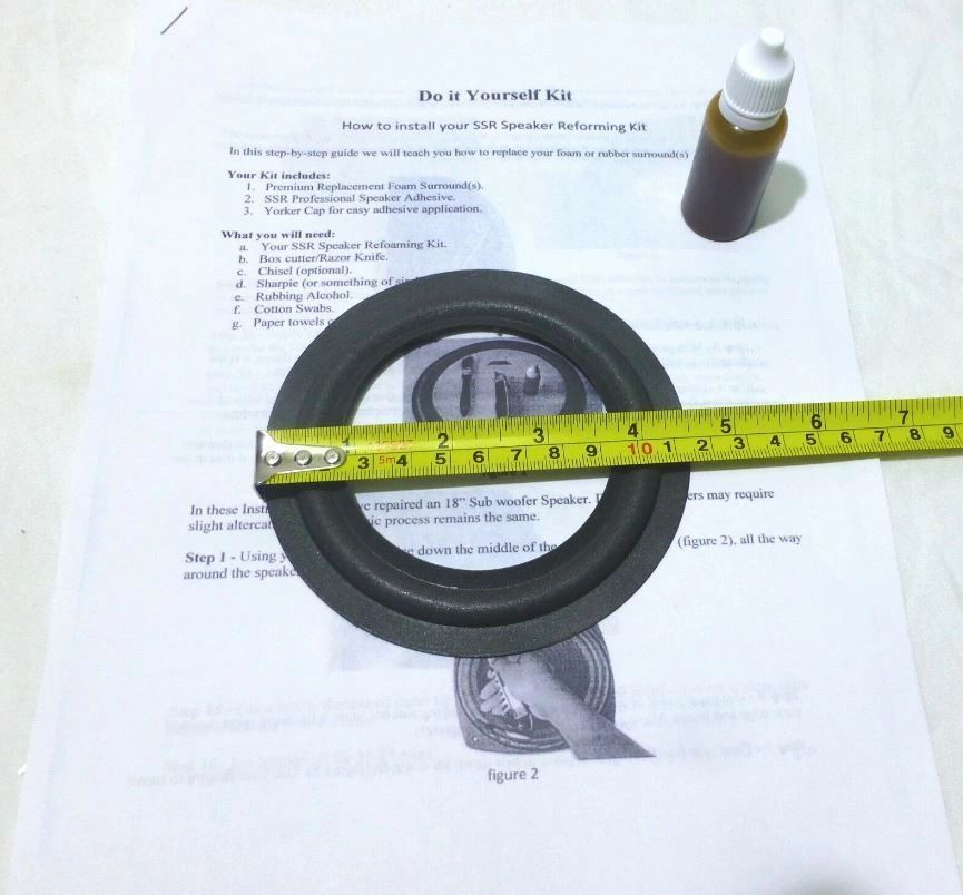 (2) Two 4.5" Foam Speaker Surrounds w/ Speaker Repair Refoam